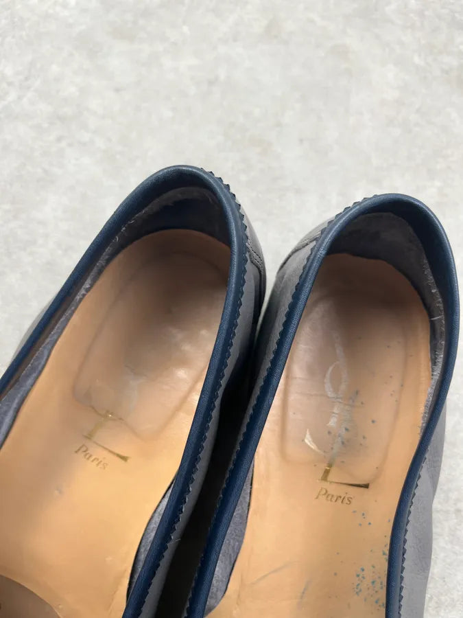 2000s Yves Saint Laurent Grey Leather Tassel Loafer Shoes NhPQzRA 7