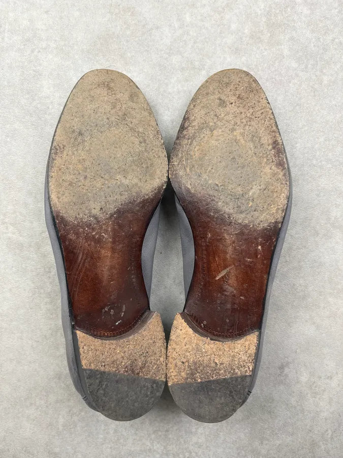 2000s Yves Saint Laurent Grey Leather Tassel Loafer Shoes NhPQzRA 6