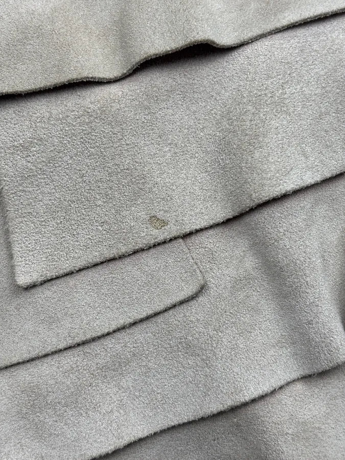 2000s Yves Saint Laurent Beige Suede Ruffle Mombasa Horn Handle Bag TBXDaVN 7