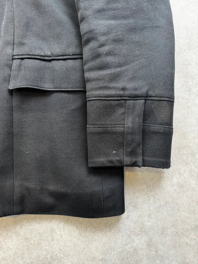 1990s Yves Saint Laurent Black Officer Jacket ruOIwvM 9