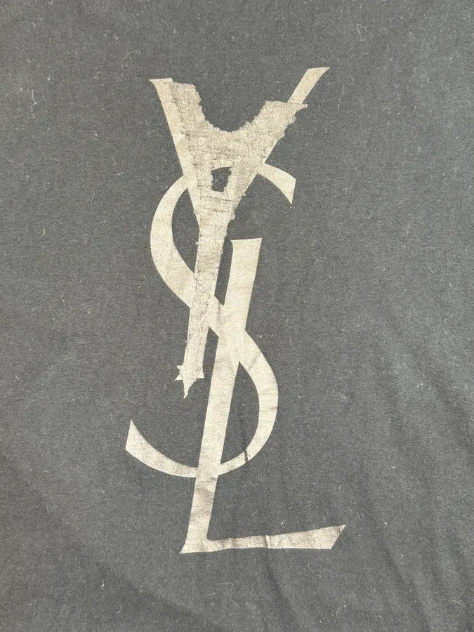 2000s Yves Saint Laurent Black Eiffel Tower Logo T-Shirt RNMGFOA 6