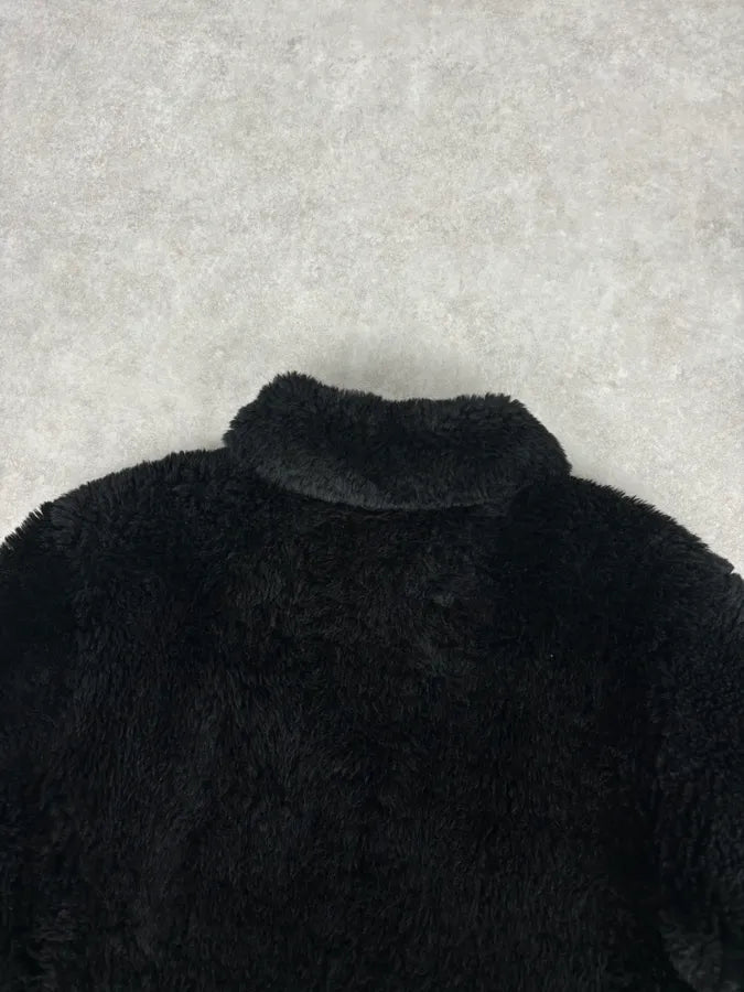 AW2016 Saint Laurent Sample Black Fake Fur Bomber Jacket mHYpxAP 5