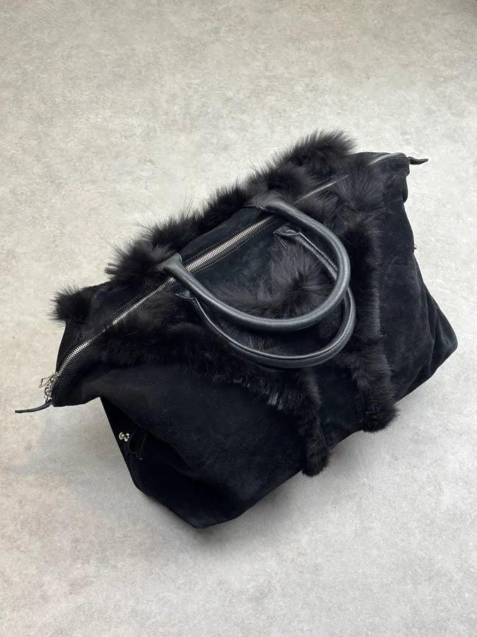 2000s Yves Saint Laurent Black Fur Easy Handle Bag CZVVZDi 12