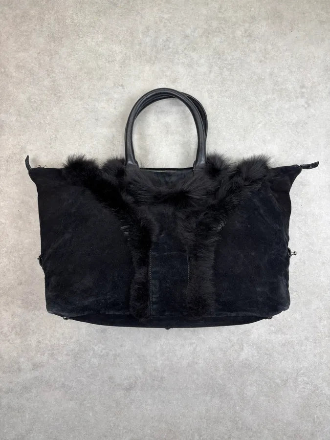 2000s Yves Saint Laurent Black Fur Easy Handle Bag CZVVZDi 11