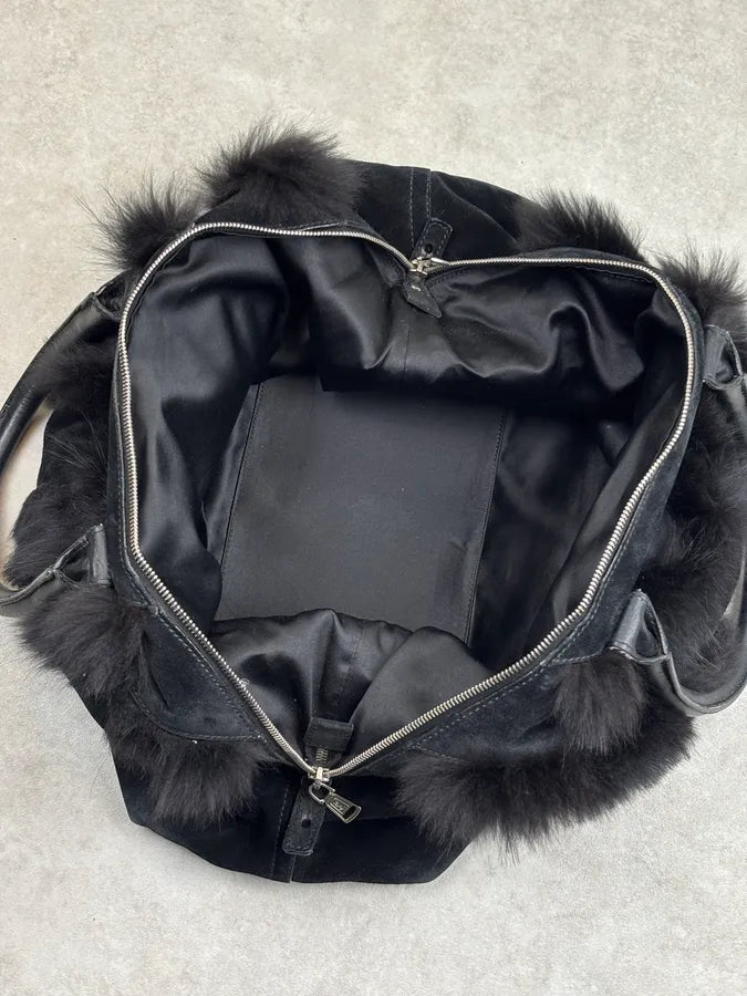 2000s Yves Saint Laurent Black Fur Easy Handle Bag CZVVZDi 16