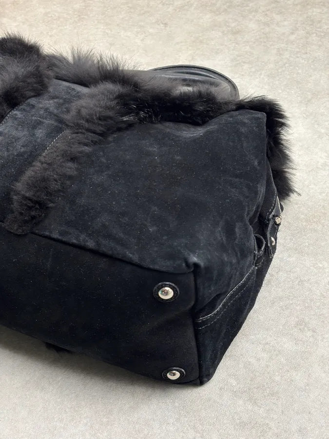 2000s Yves Saint Laurent Black Fur Easy Handle Bag CZVVZDi 10