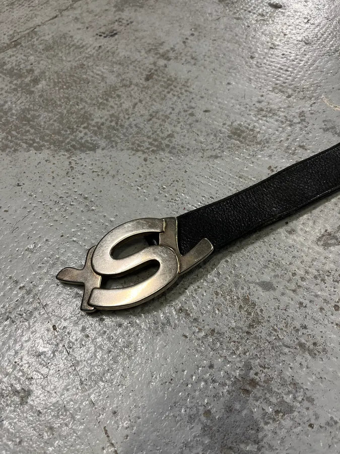 Yves Saint Laurent Black Leather Belt ZJImOTo 4