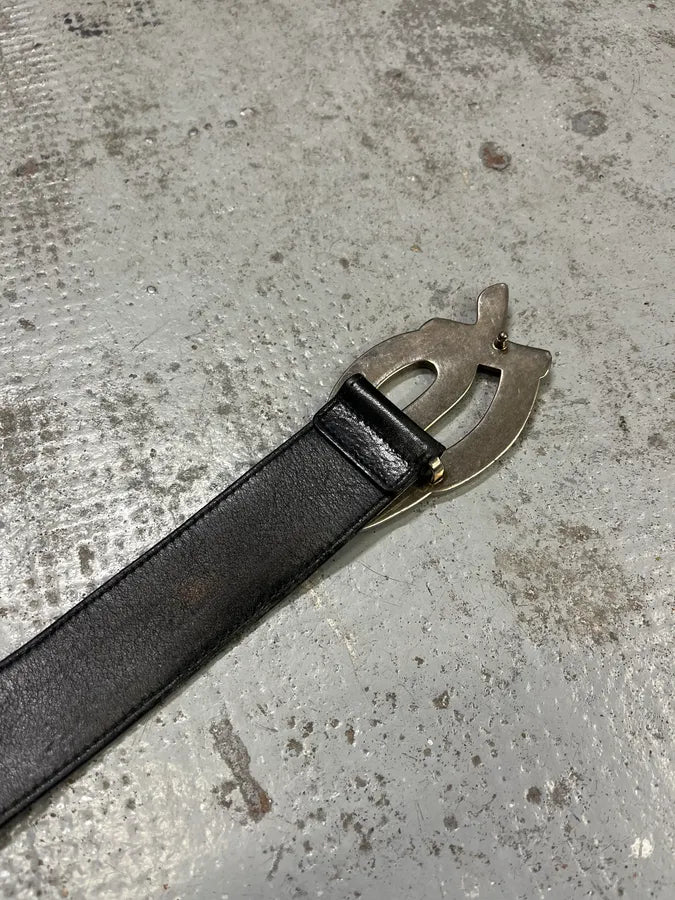 Yves Saint Laurent Black Leather Belt ZJImOTo 6