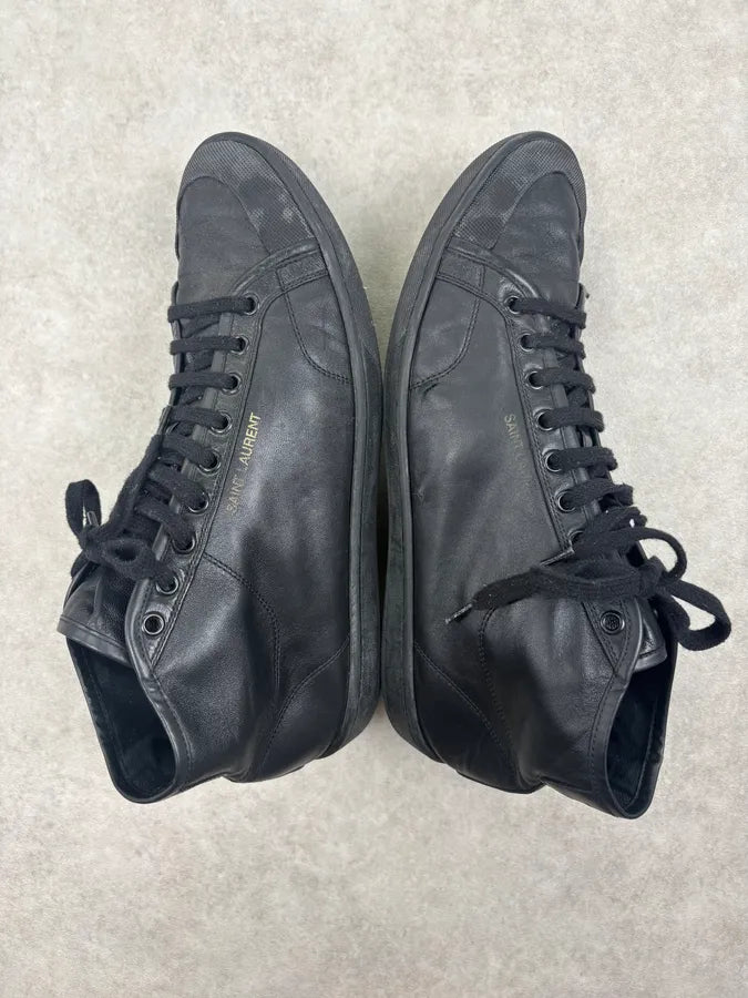 2010s Saint Laurent Black Leather High Sneakers LtxCYrY 4