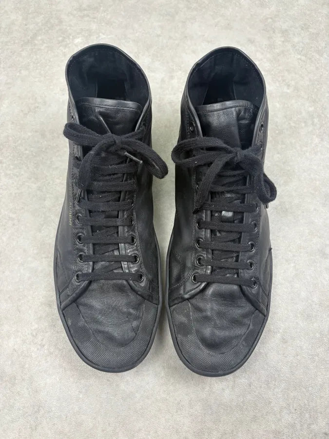2010s Saint Laurent Black Leather High Sneakers LtxCYrY 1