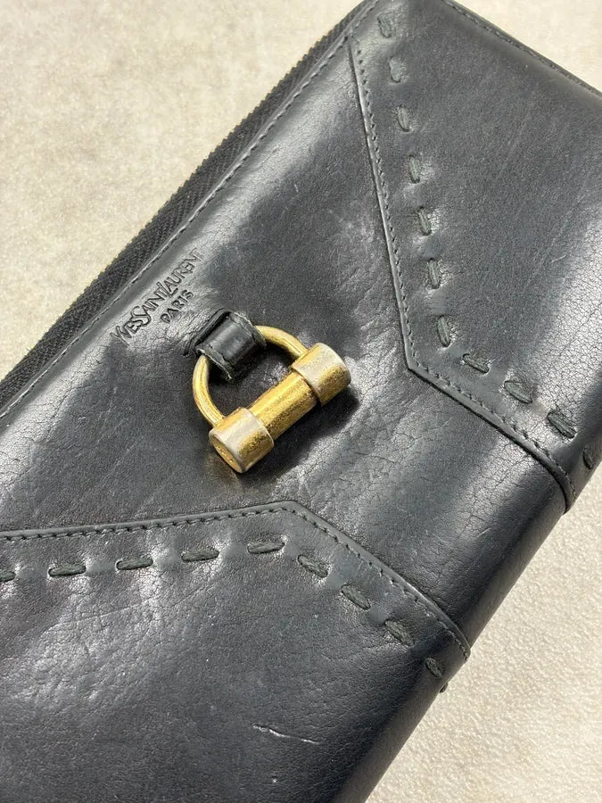 Yves Saint Laurent Black Leather Muse Wallet qwVesYy 2