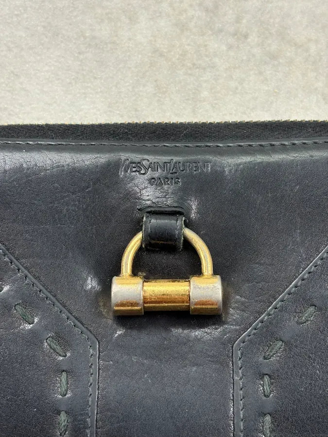 Yves Saint Laurent Black Leather Muse Wallet qwVesYy 4