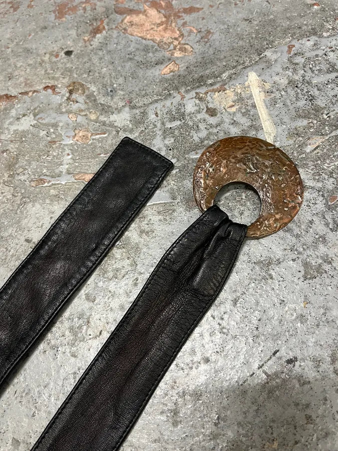 Yves Saint Laurent Black Leather Premium Buckle Belt OdEGtgo 2