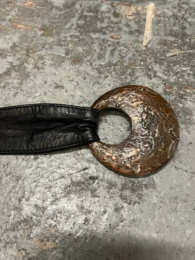 Yves Saint Laurent Black Leather Premium Buckle Belt OdEGtgo 6