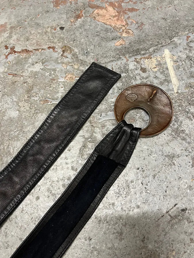 Yves Saint Laurent Black Leather Premium Buckle Belt OdEGtgo 3