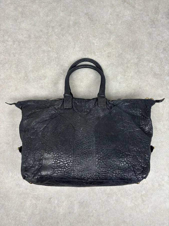 2000s Yves Saint Laurent Easy Grain Black Leather Handle Bag yXIBwWO 3