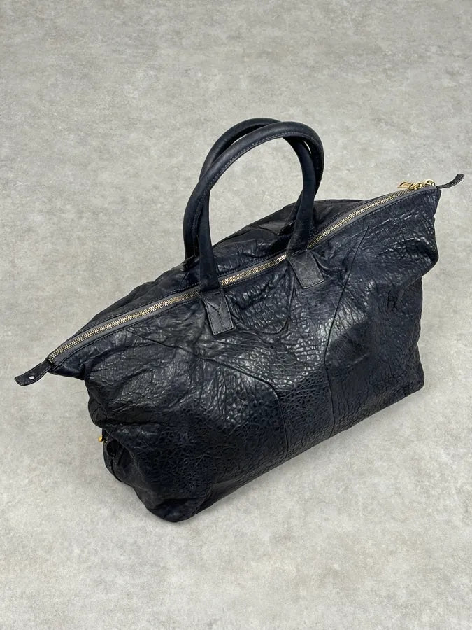 2000s Yves Saint Laurent Easy Grain Black Leather Handle Bag yXIBwWO 0