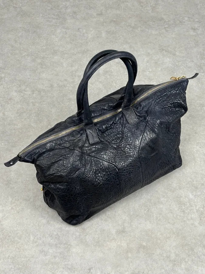 2000s Yves Saint Laurent Easy Grain Black Leather Handle Bag yXIBwWO 6