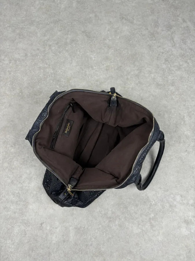 2000s Yves Saint Laurent Easy Grain Black Leather Handle Bag yXIBwWO 14