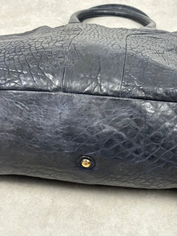 2000s Yves Saint Laurent Easy Grain Black Leather Handle Bag yXIBwWO 11