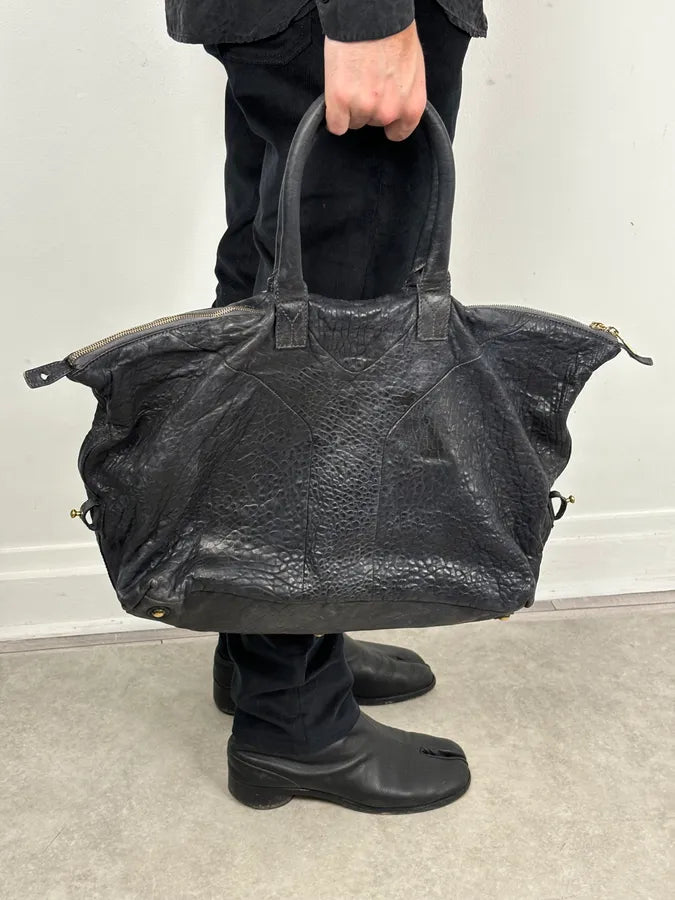 2000s Yves Saint Laurent Easy Grain Black Leather Handle Bag yXIBwWO 1