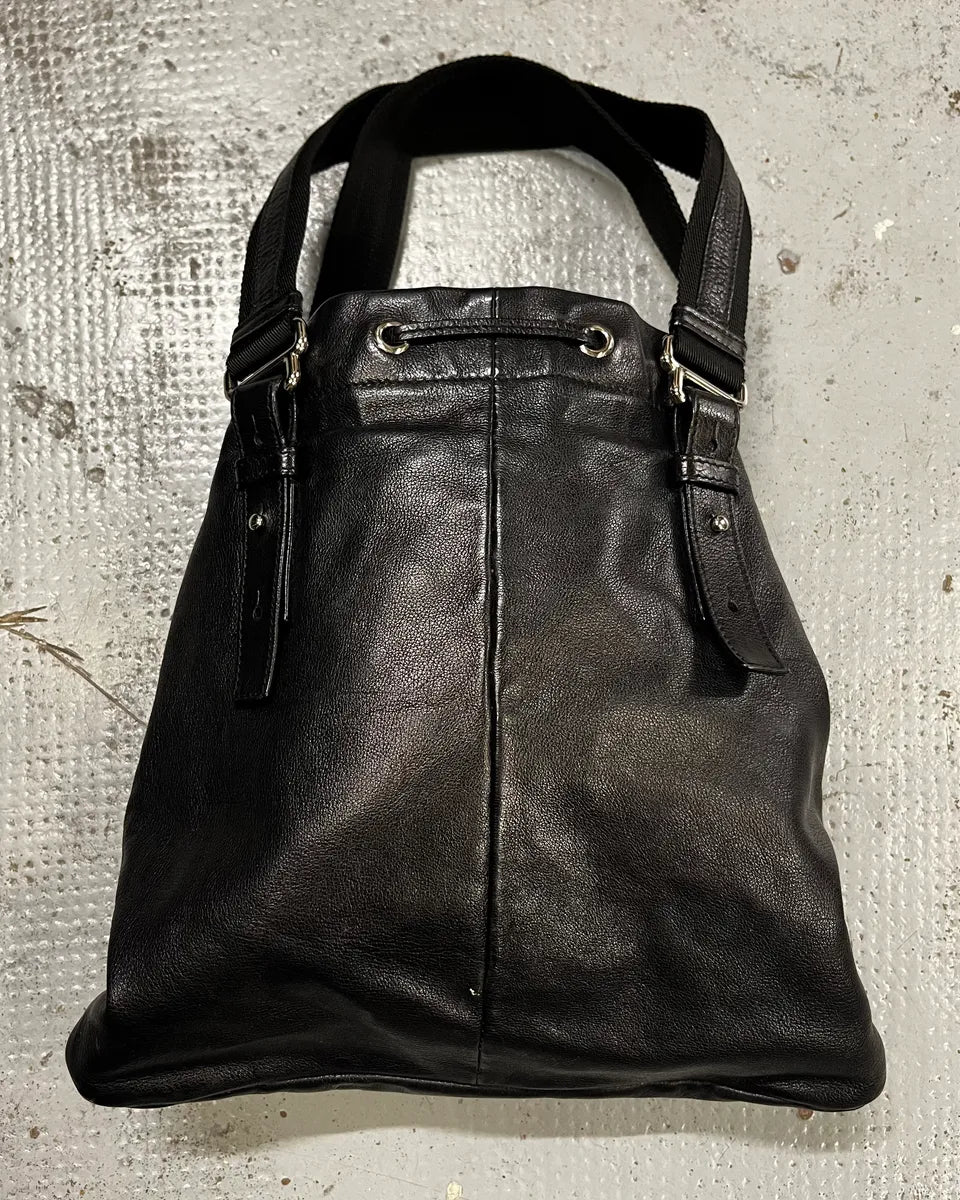 Yves Saint Laurent Black Leather Studded Logo Handle Bag WQleIHI 6