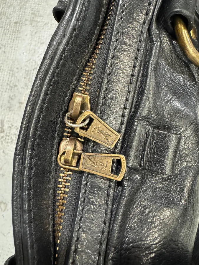 Yves Saint Laurent Black Leather Y Handle Bag hXRbBHQ 2