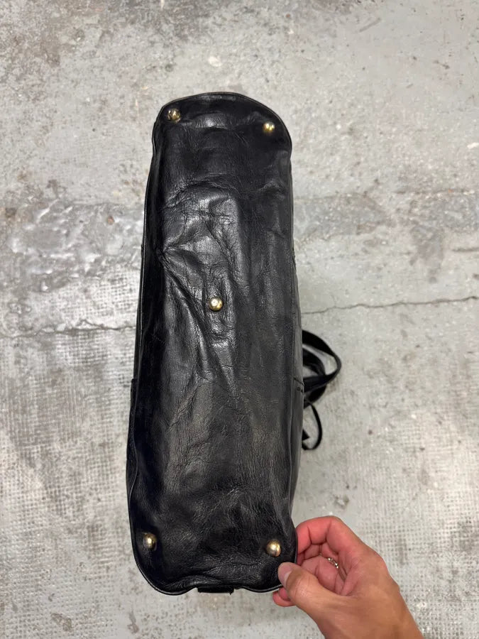 Yves Saint Laurent Black Leather Y Handle Bag hXRbBHQ 7