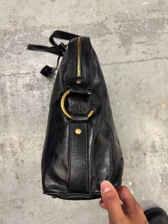 Yves Saint Laurent Black Leather Y Handle Bag hXRbBHQ 8