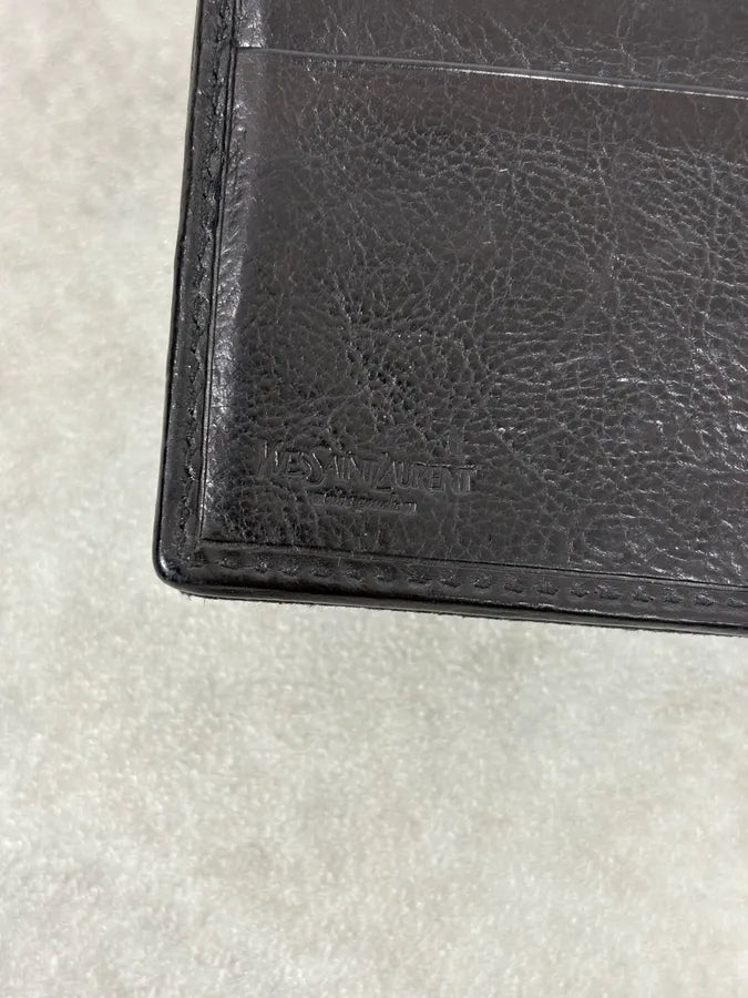 2000s Yves Saint Laurent Black Mombasa Canva Wallet oLKgeTS 6