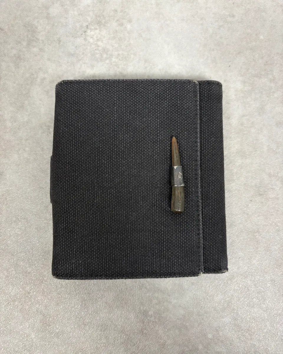 2000s Yves Saint Laurent Black Mombasa Canva Wallet oLKgeTS 0