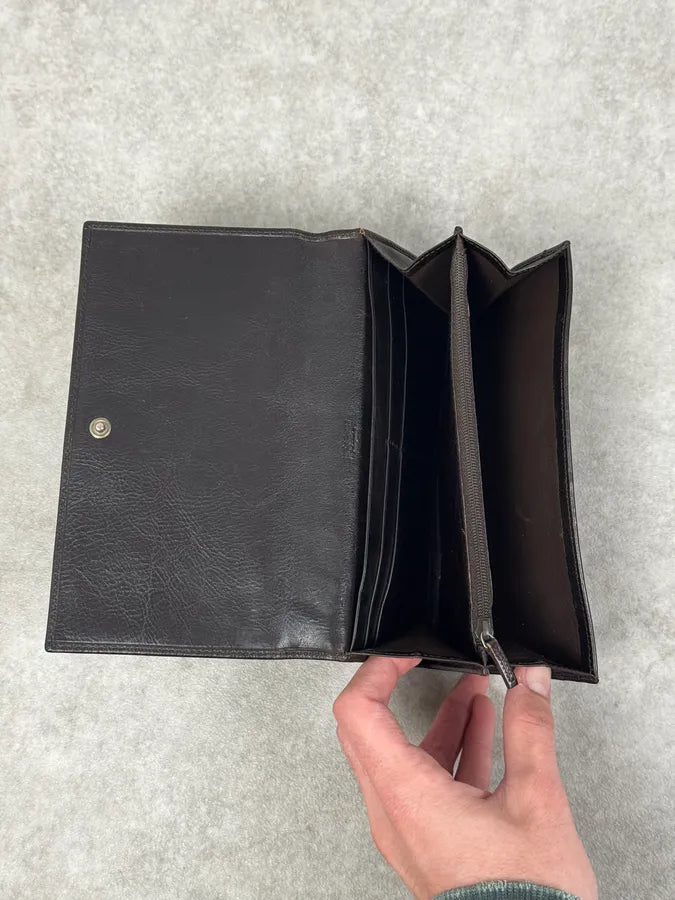 Yves Saint Laurent Black Mombasa Leather Wallet XGjvnKw 7