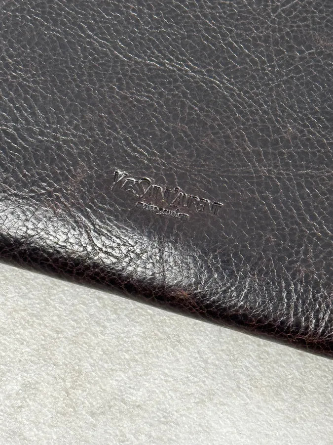 Yves Saint Laurent Black Mombasa Leather Wallet XGjvnKw 6