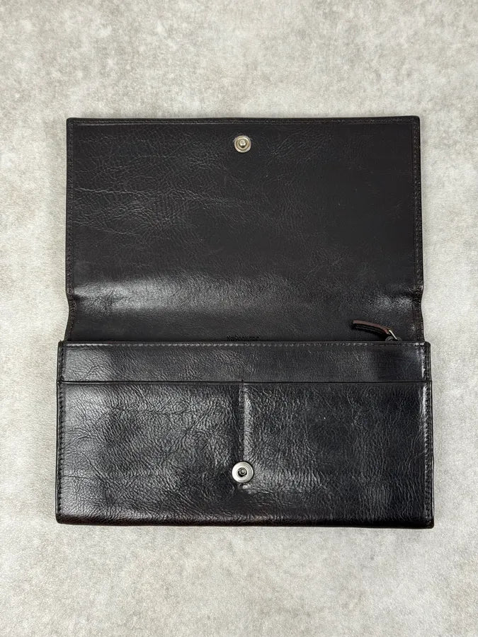 Yves Saint Laurent Black Mombasa Leather Wallet XGjvnKw 1