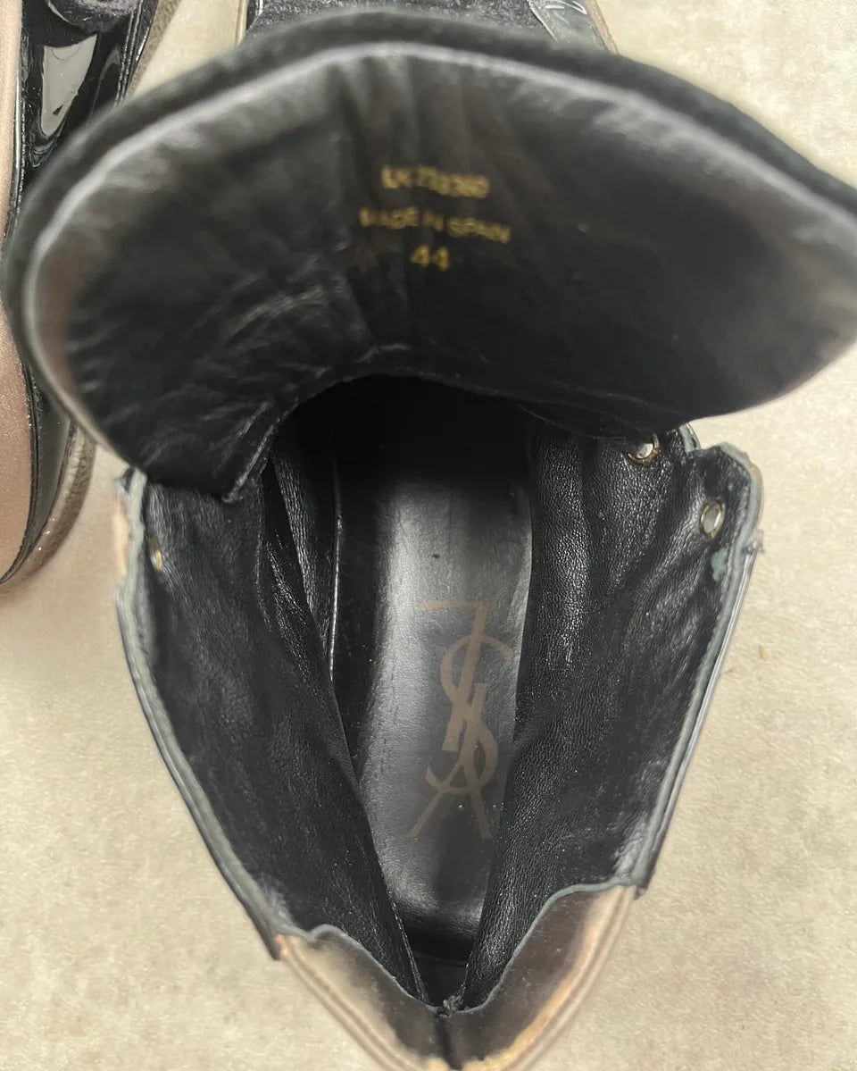 Yves Saint Laurent Black Patent High Sneakers RrymHQY 10