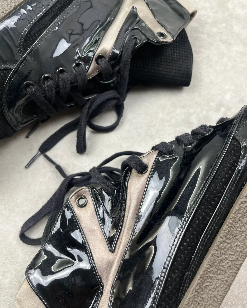 Yves Saint Laurent Black Patent High Sneakers RrymHQY 4