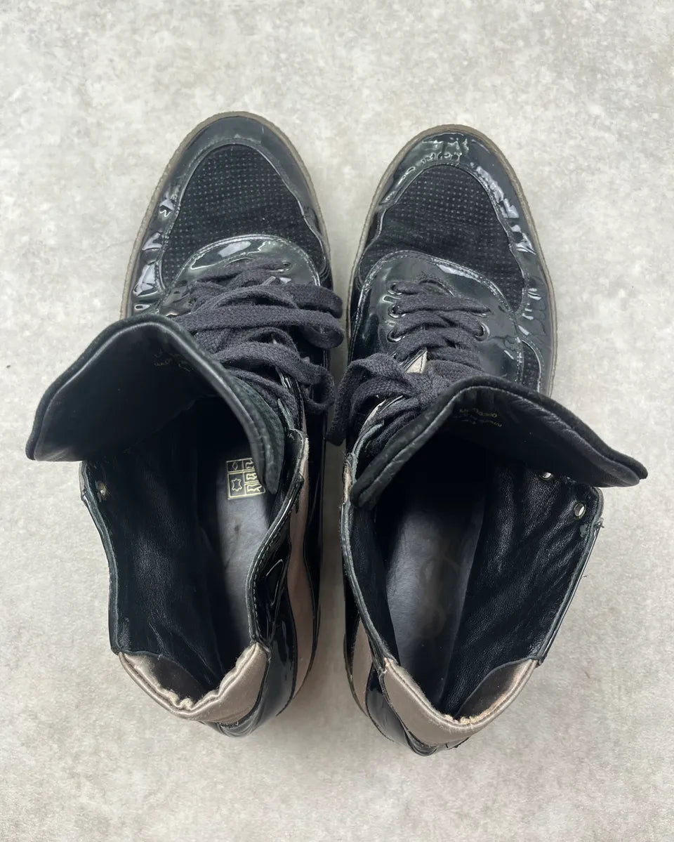 Yves Saint Laurent Black Patent High Sneakers RrymHQY 9