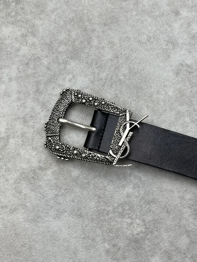 Yves Saint Laurent Black Pearls Ornate Belt teFncqV 3