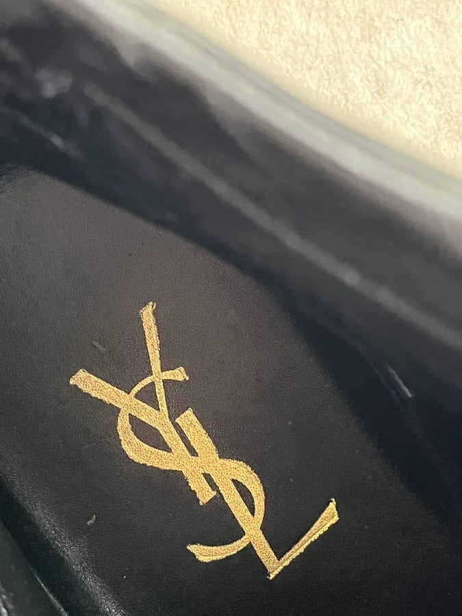 2000s Yves Saint Laurent Black Leather High Sneakers NCeTQbi 6
