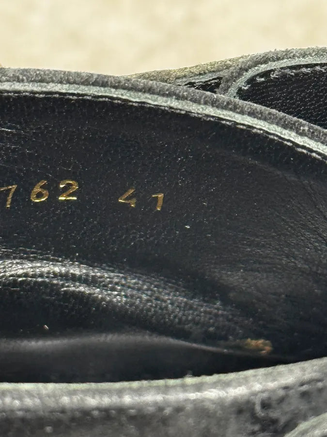 2000s Saint Laurent Black Suede Low Buckle Boots Quusyaf 5