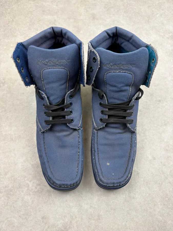 Yves Saint Laurent Blue High Top Hybrid Sneakers RBHsJbE 1