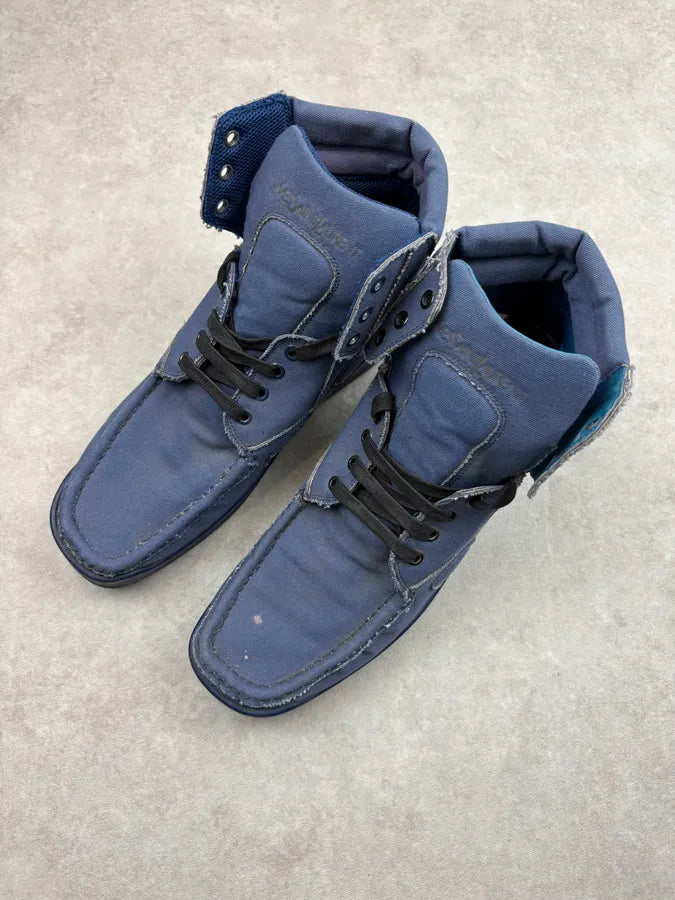 Yves Saint Laurent Blue High Top Hybrid Sneakers RBHsJbE 2