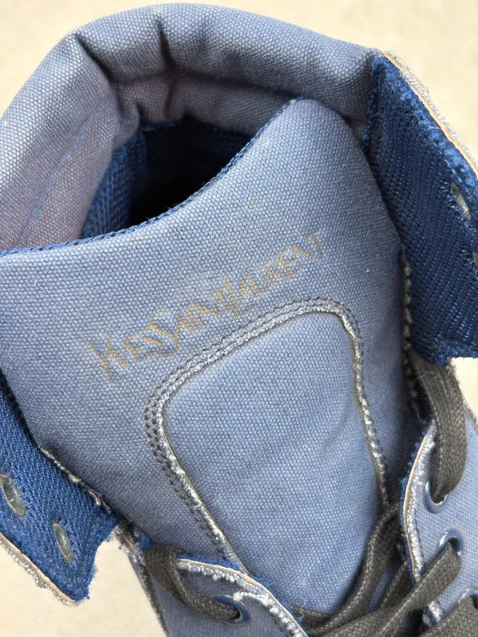 Yves Saint Laurent Blue High Top Hybrid Sneakers RBHsJbE 8