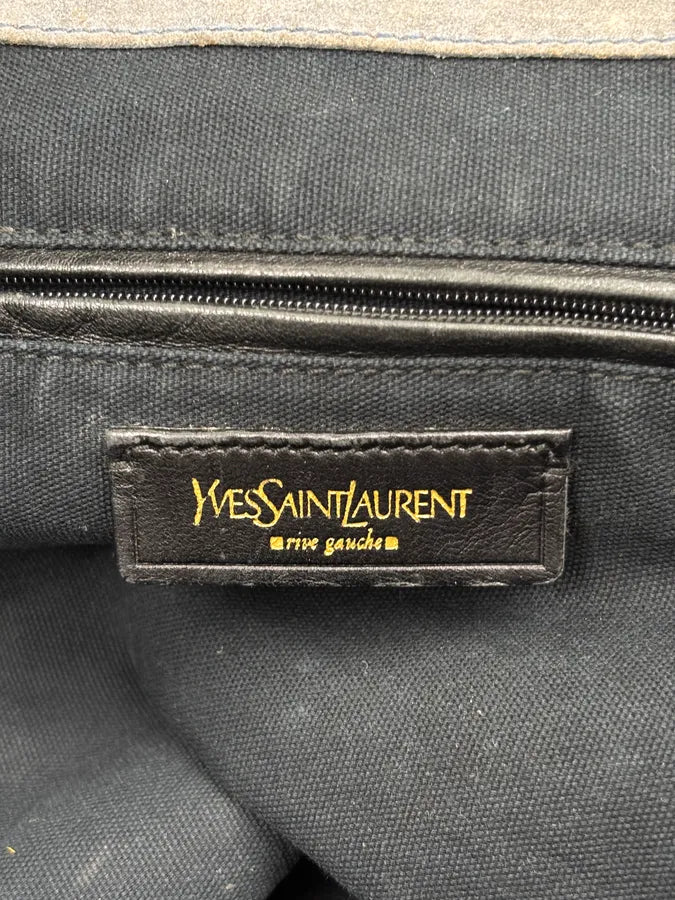 2000s Yves Saint Laurent Blue Leather Multi-Pocket Handle Bag gPIFELM 18
