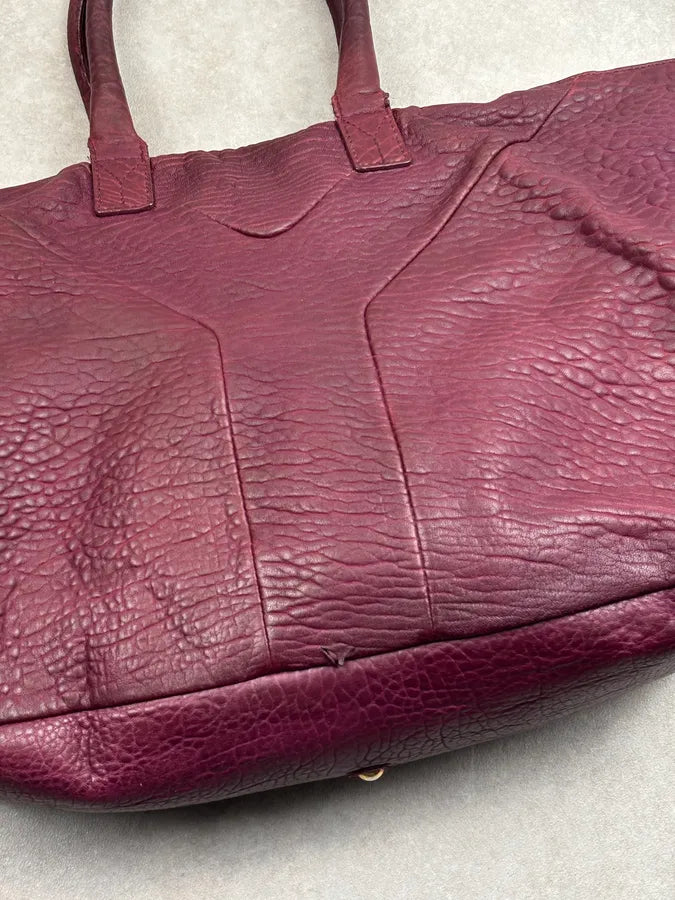 Yves Saint Laurent Bordeaux Leather Quilted Handle Bag hZrTZyA 9