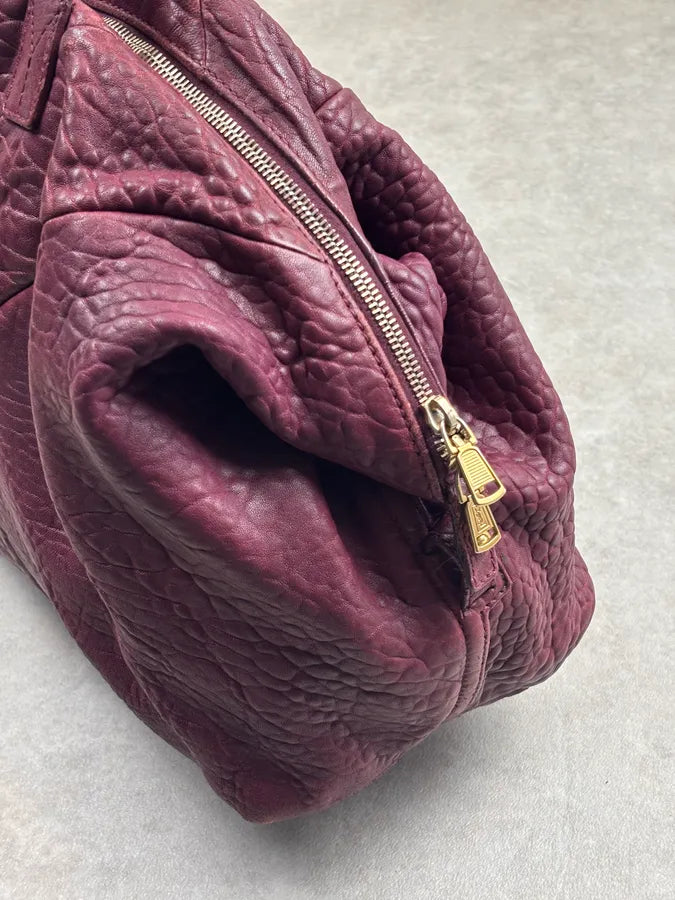 Yves Saint Laurent Bordeaux Leather Quilted Handle Bag hZrTZyA 17