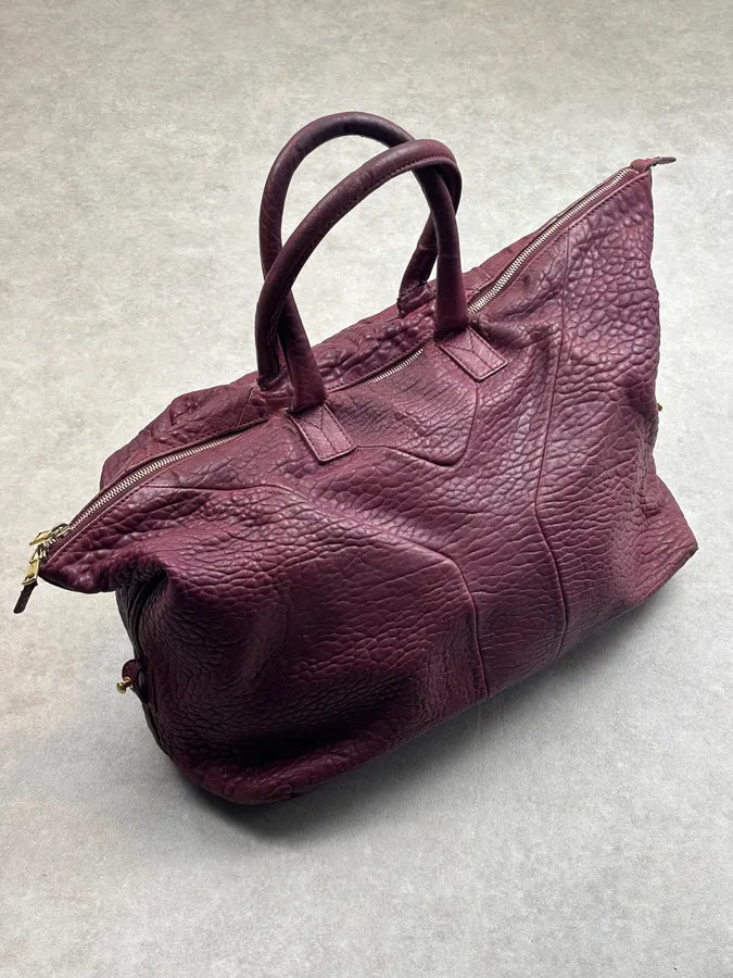 Yves Saint Laurent Bordeaux Leather Quilted Handle Bag hZrTZyA 1