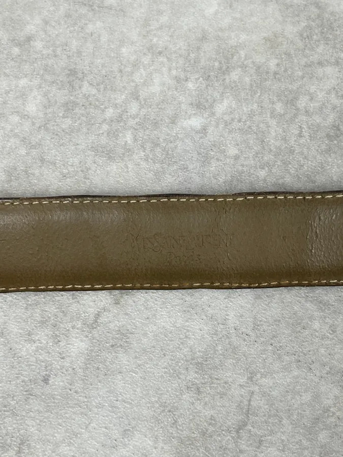Yves Saint Laurent Brown Crocodile Leather Belt dSFctPv 6