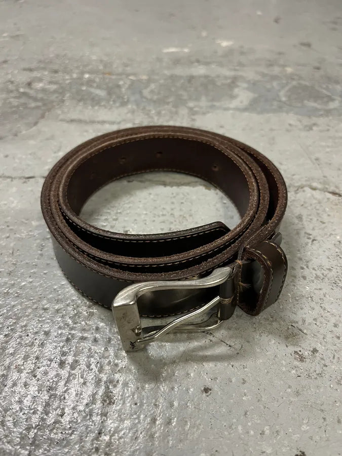 Yves Saint Laurent Brown Leather Belt obiRhnN 6