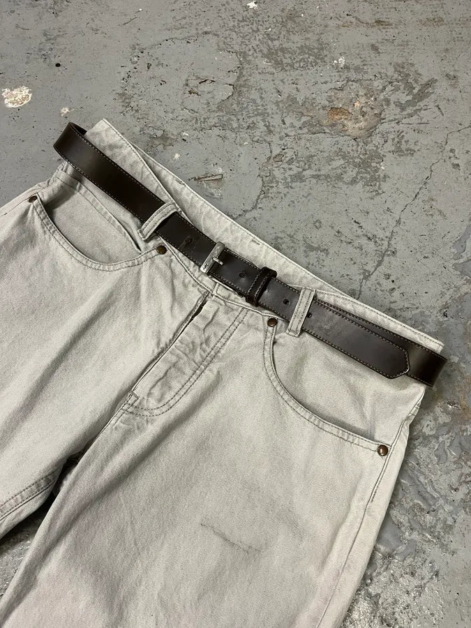 Yves Saint Laurent Brown Leather Belt obiRhnN 0